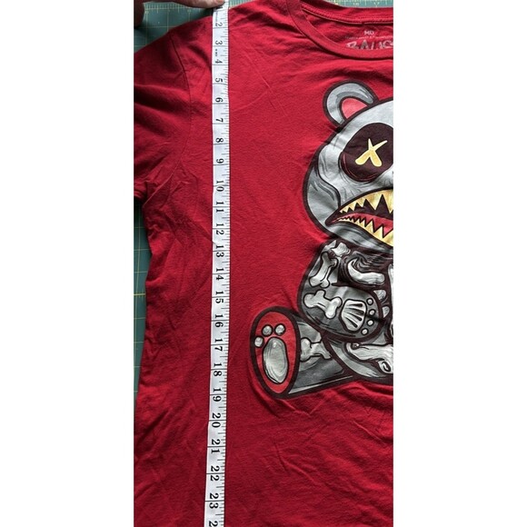 Baws White Bear Skull Spinal Skeleton Mens Medium T Shirt - Picture 5 of 8